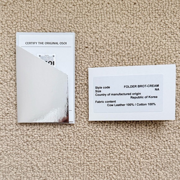 OSOI Leather Folder Brot Bag in Cream - Picture 10 of 13